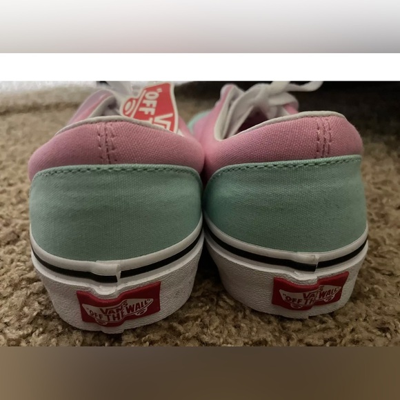 NEW Vans Custom Old Skool Shoes Pink Mint Green Mens 5.5 Wms 7 - Picture 5 of 8